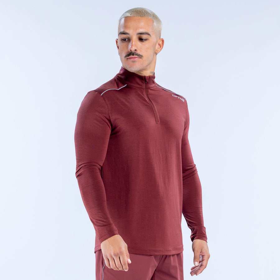 Haut quart de zip Charge Bordeaux