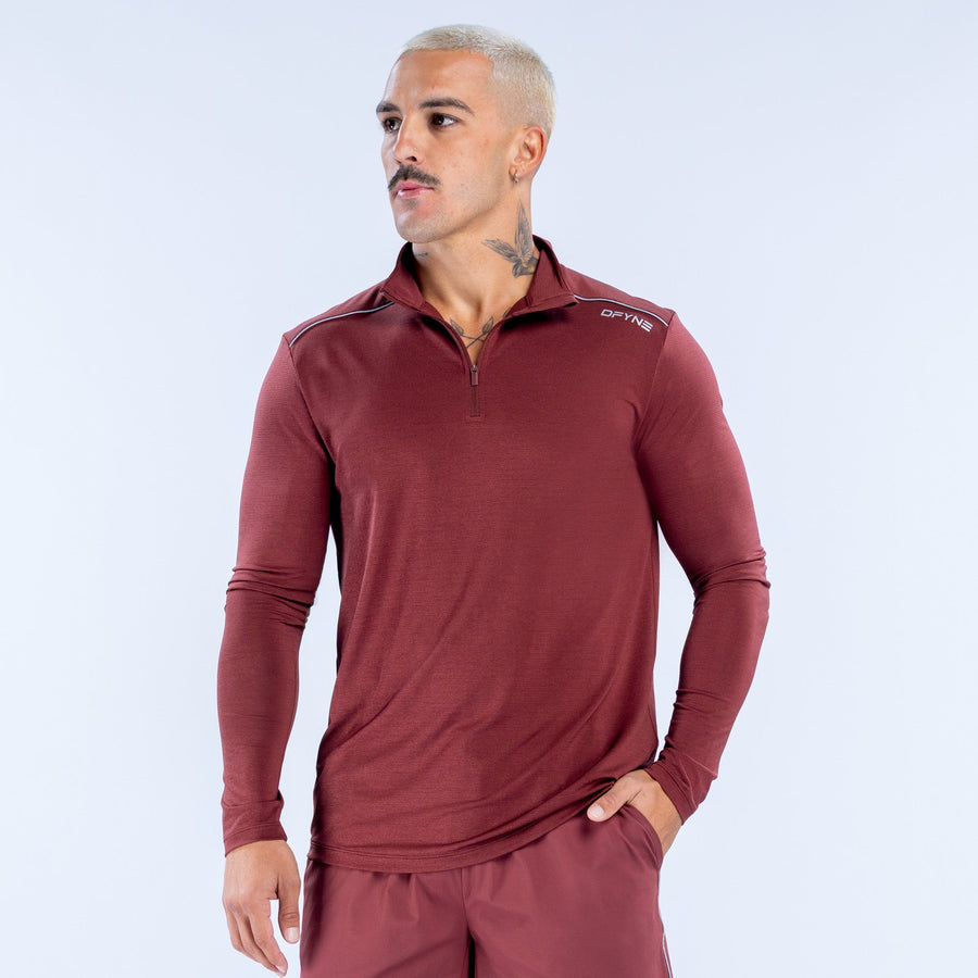 Haut quart de zip Charge Bordeaux