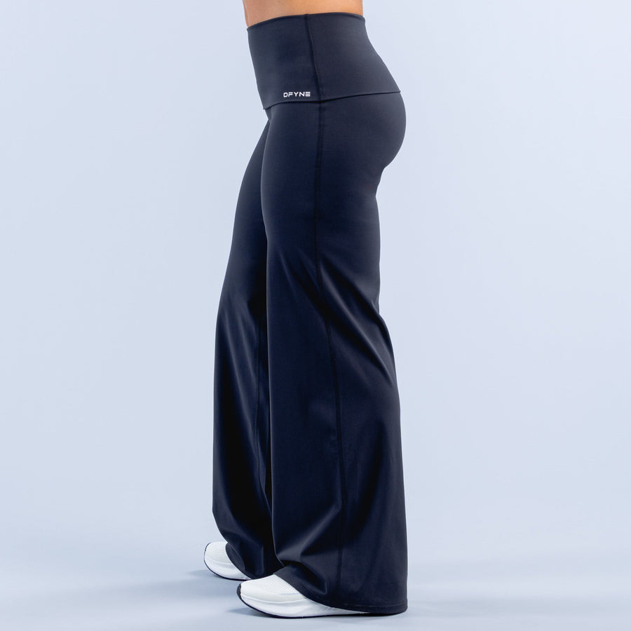 Pantalon large à ceinture rabattue Origin Noir minuit