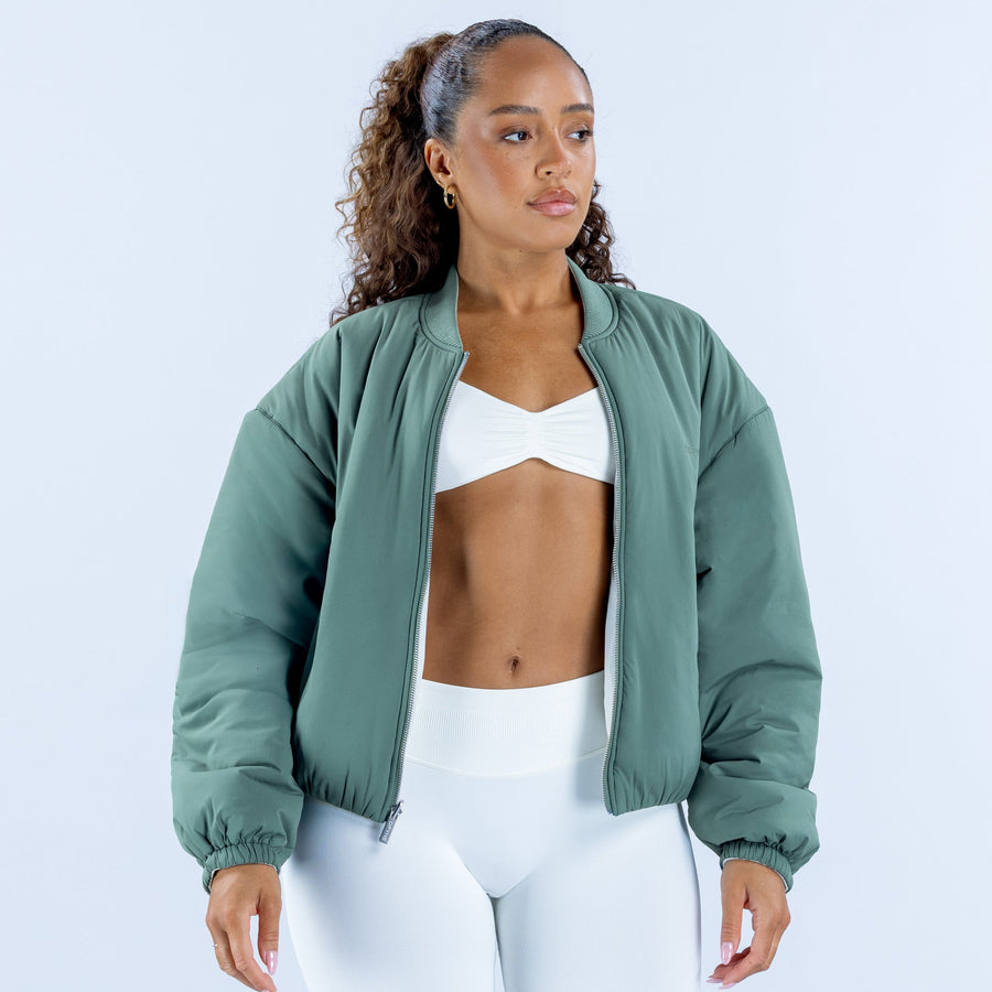 Bomber réversible Revive Pistache / Roche lunaire