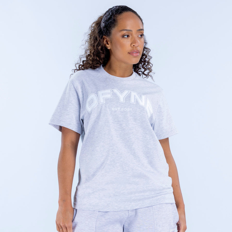 T-shirt oversize imprimé Revive Gris chiné