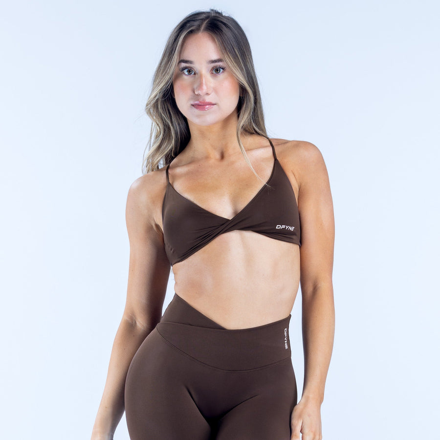 Brassière torsadée devant Vision Ombre brûlée