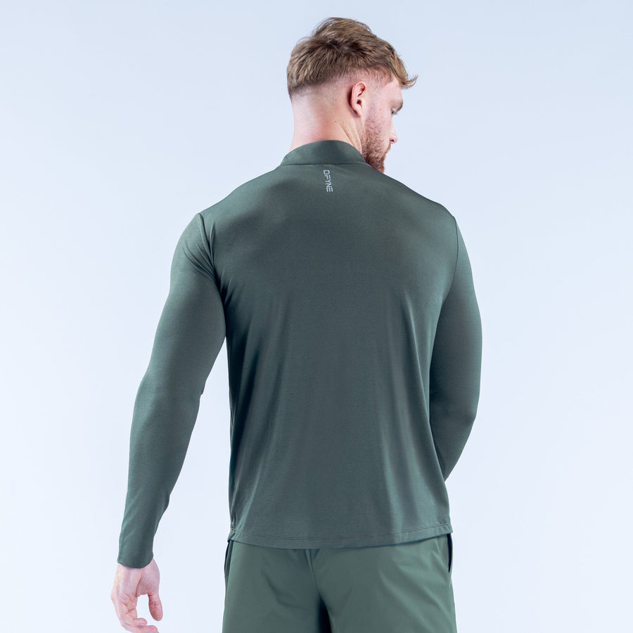 Haut quart de zip Charge Vert sapin