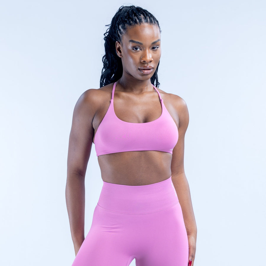 Brassière dos torsadé Dynamic Pivoine