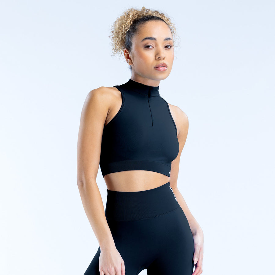 Débardeur quart de zip Dynamic Noir minuit