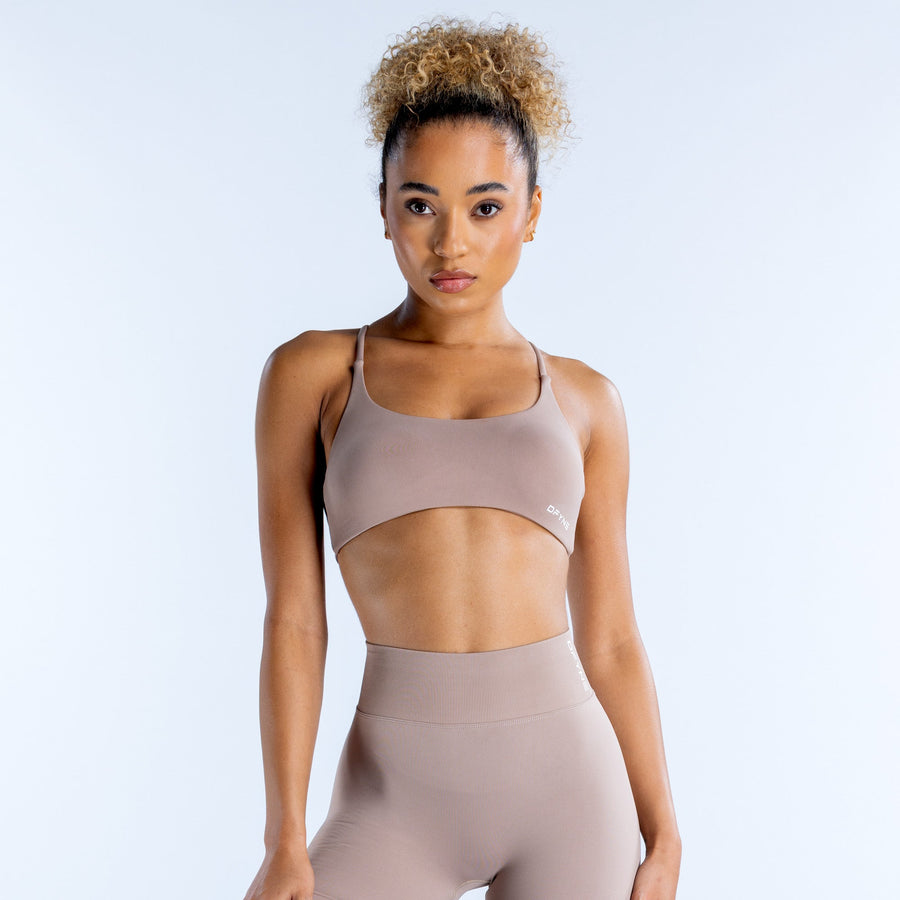 Brassière dos torsadé Dynamic Moka