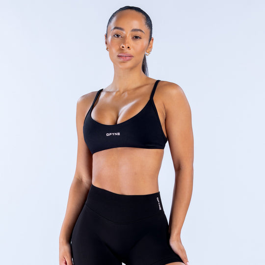 Brassière col échancré Impact Noir minuit