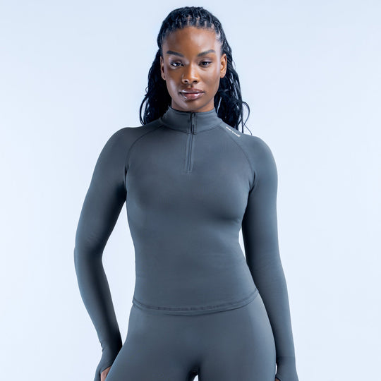 Veste demi-zip Impact Gris ardoise