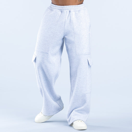 Jogging droit cargo Recharge Gris chiné