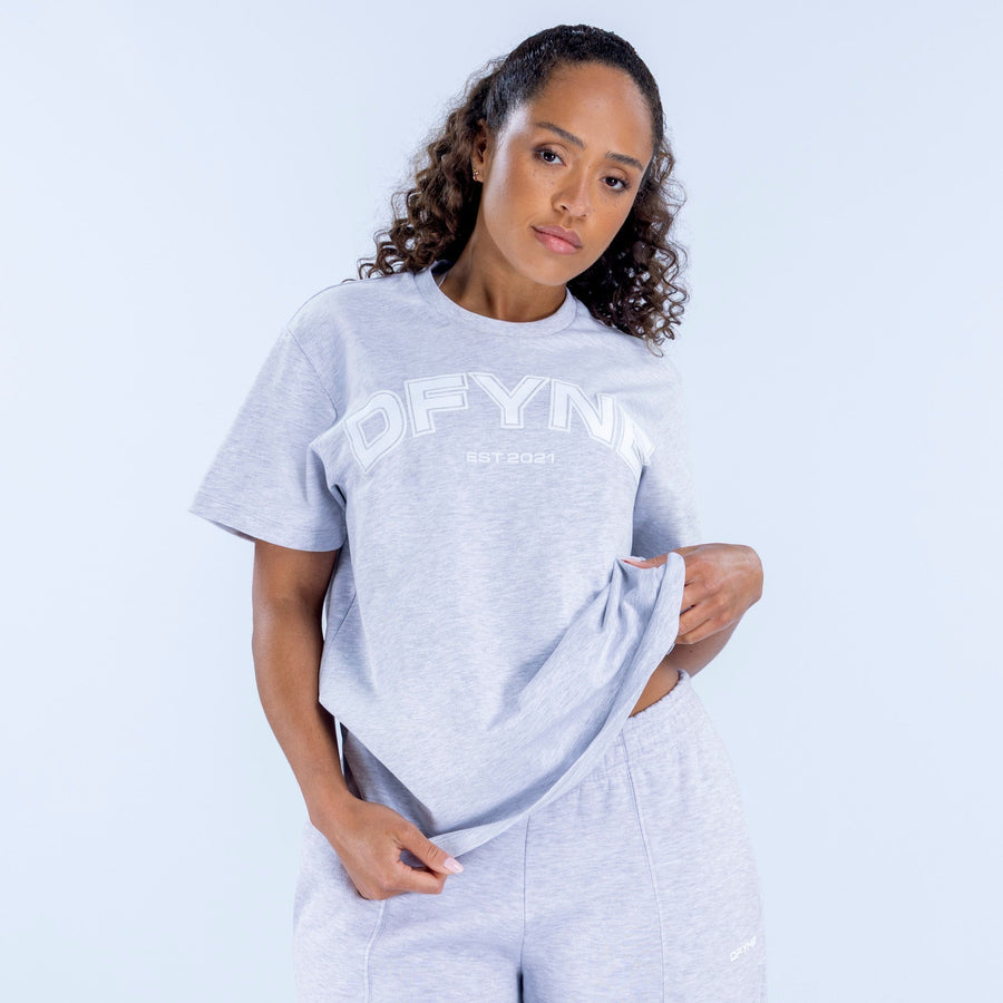 T-shirt oversize imprimé Revive Gris chiné