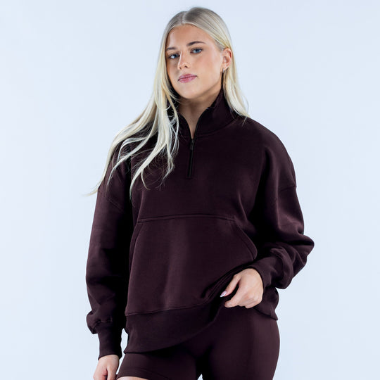 Sweat quart de zip Signature Expresso