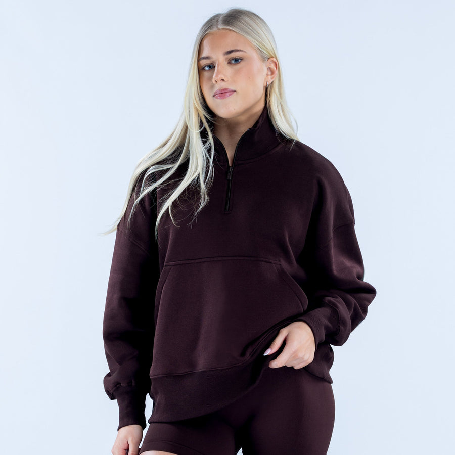 Sweat quart de zip Signature Expresso
