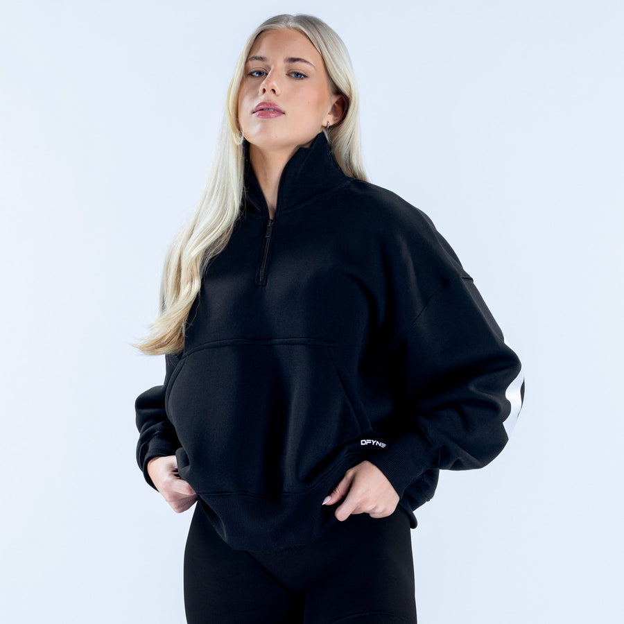 Sweat quart de zip Signature Noir minuit
